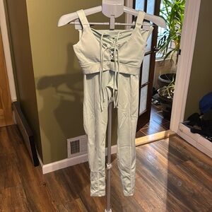 Women’s Guess Jump suits Sz S each colors lime green/cream
